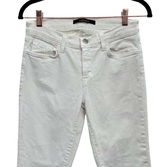 J. Brand Mid-Rise Slim Blanc White Ankle Jeans Size 28 - Picture 2 of 8